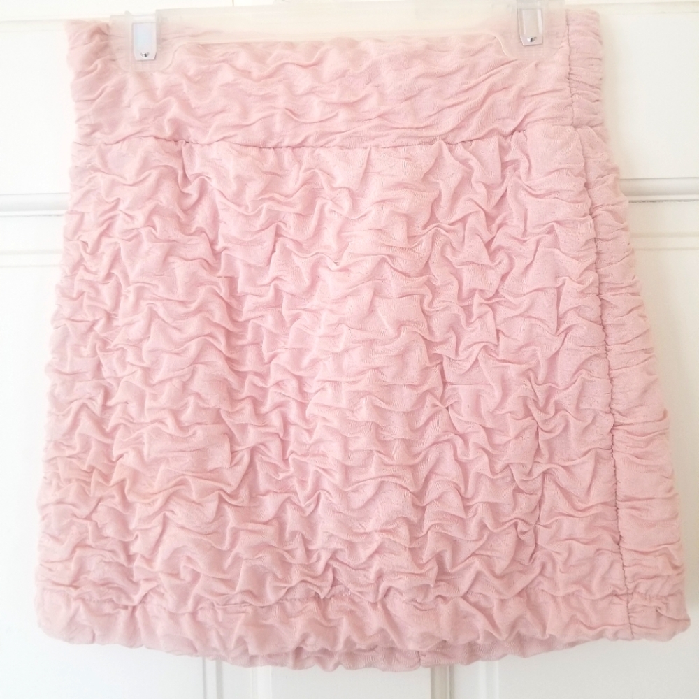 Pink Ruffle Mini Skirt